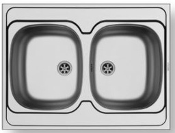[1027] FREGADERO  2B 80X60X15-MESETA  INTERNATIO